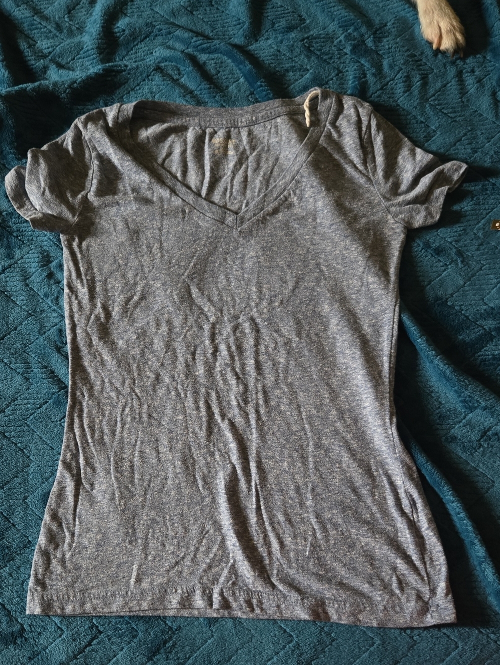 5/$20 Mossimo Supply Co. Heather Light Blue V-Neck Short Sleeve Tee